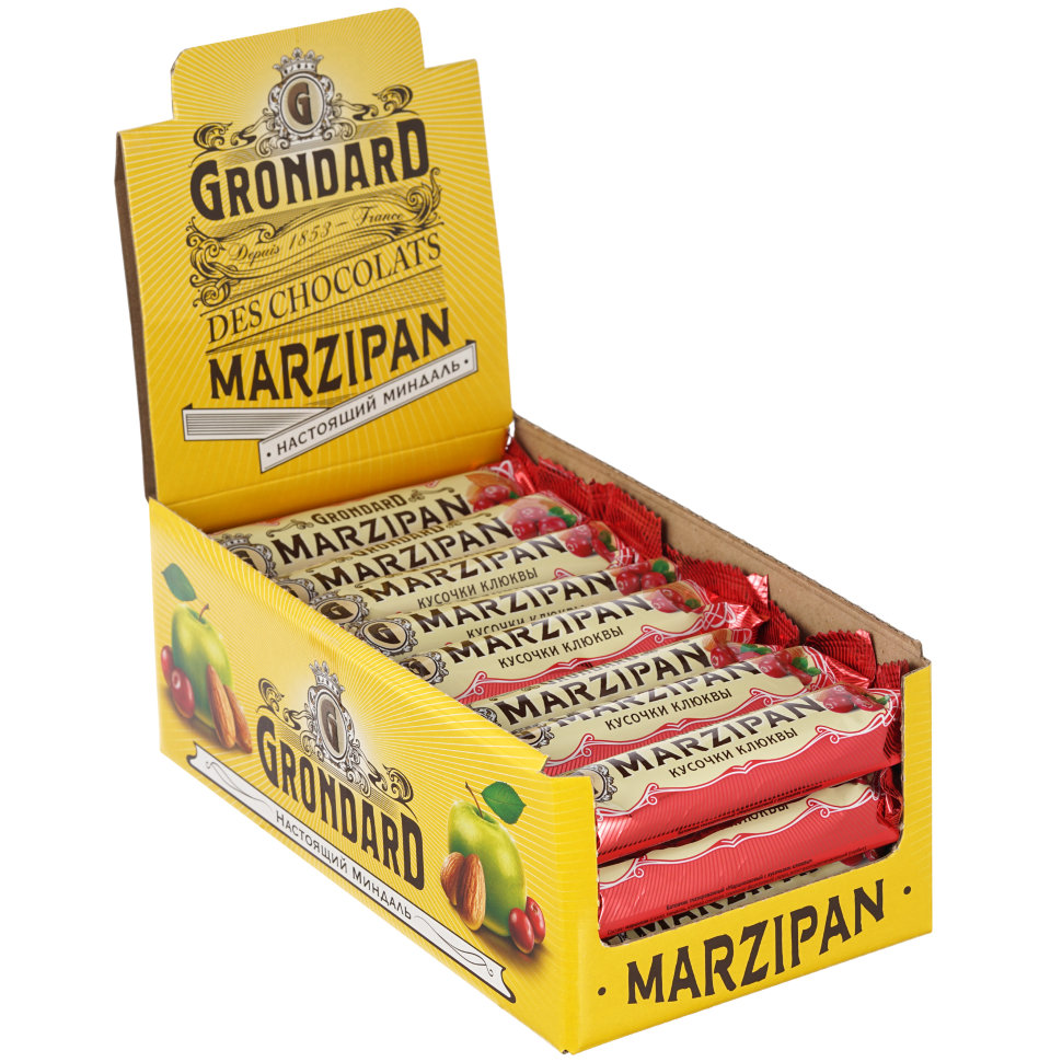  TM Grondard     (8415) Батончики глазированные Марципановые Клюква, (24шт по 50г)    в Бузулуке