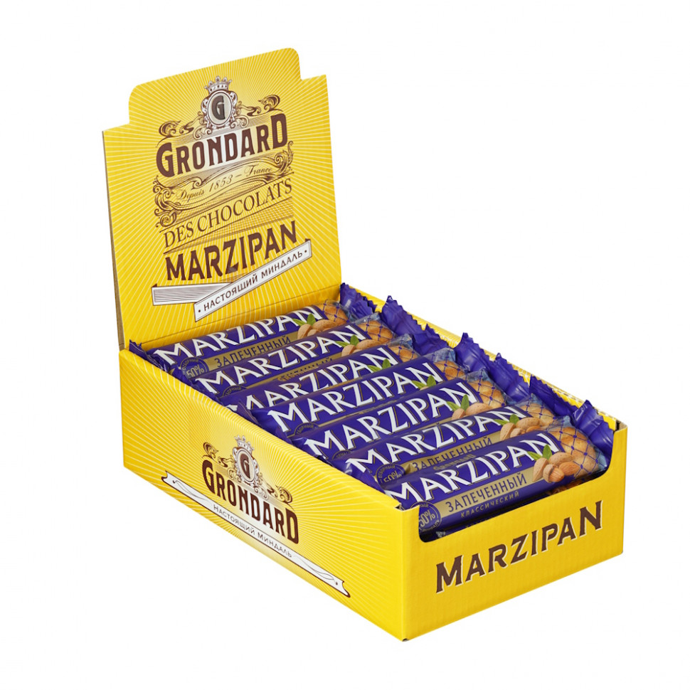  TM Grondard   (11161) Батончики НЕглазированные Марципановые Запечённые, (28шт по 40г)    в Бузулуке