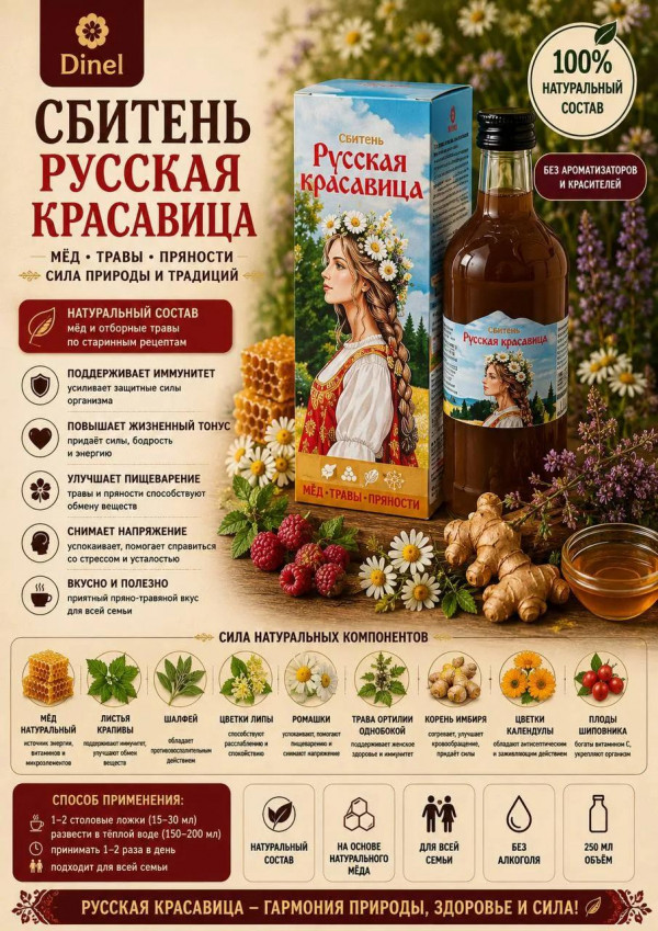 №2 Сбитень Русская красавица, 250мл в Бузулуке